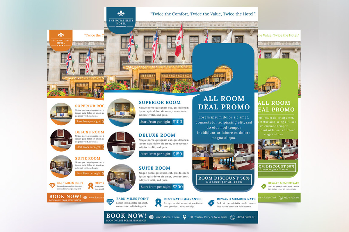 The Royal Elite Hotel Flyer Template, a Flyer Template by Affantjie Photowork (Photo 1 of 5)