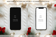 Christmas Phone Mockup Red Bows, a Product Mockup by TatiMockup (Thumbnail 2 of 5)