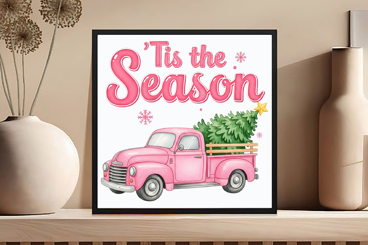 Tis The Season Christmas Car PNG, an Illustration by DreamCafeArt (Photo 5 of 6)