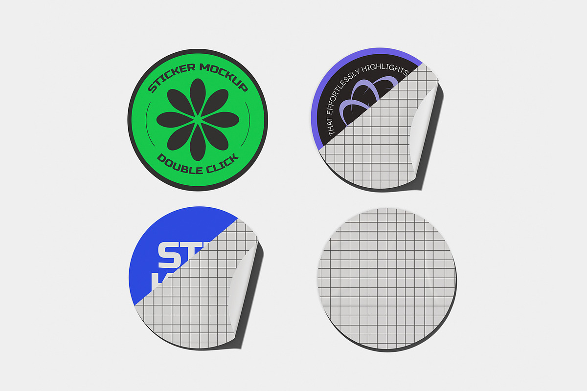 Sticker Mockup, a Merchandise Mockup by Unerispace (Photo 2 of 3)