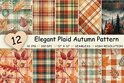 Elegant Plaid Autumn Pattern Bundle, a Pattern Graphic by FloridPrintables (Thumbnail 1 of 9)