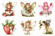 Strawberry Garden Fairies Clipart, an Illustration by Dream Creation (Thumbnail 5 of 6)