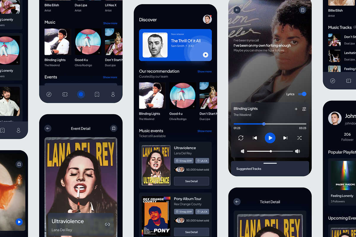 Disc - Music and Event App, an UI Kit Template by pickolabstudio (Photo 2 of 6)