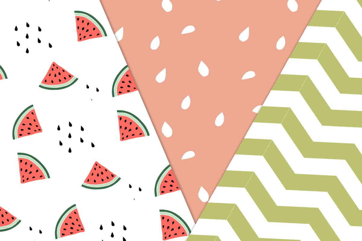 Watermelon Seamless patterns, a Pattern Graphic by Katie Lisker
