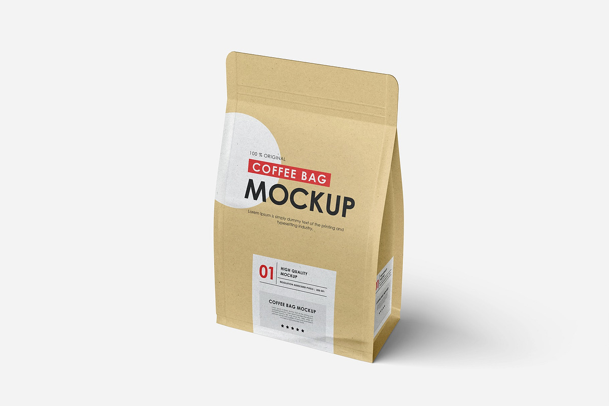Coffee Bag Mockup, a Print Template by Tahtagraphic (Photo 3 of 7)
