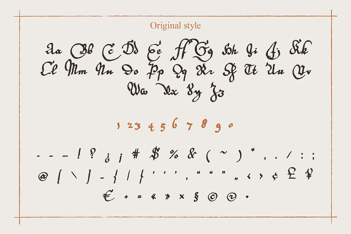Parochus medieval script font family, a Blackletter Font by kaer_shop (Photo 9 of 10)