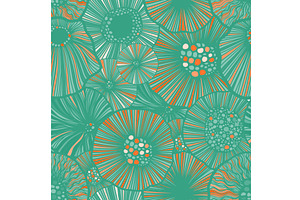 Seamless background graphic circles, an Illustration by Nenahliadava Design