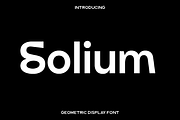 Solium - Geometric Display Font, a Sans Serif Font by Luna Shop (Thumbnail 1 of 4)