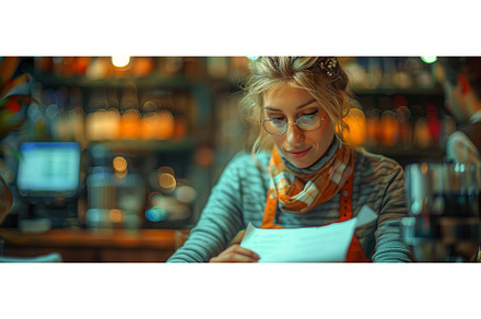 A close-up of a waitress registering, a Business Photo by ZinetroN