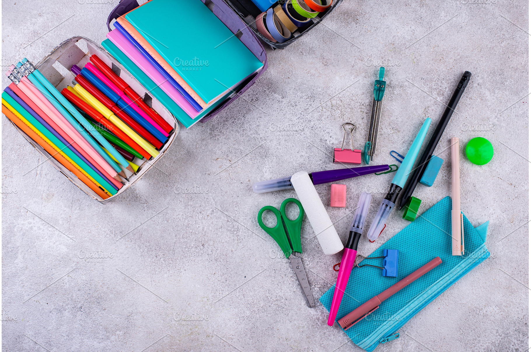 Decluttering concept. Stationery, a School & Education Photo by Yulia Furman