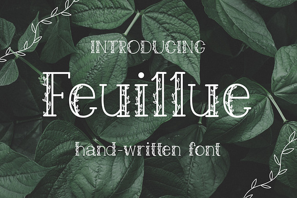 Feuillue | serif font preview 8