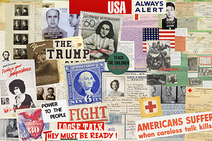 Vintage Wars/Political Ephemera, an Object Graphic by Lilithcollageart
