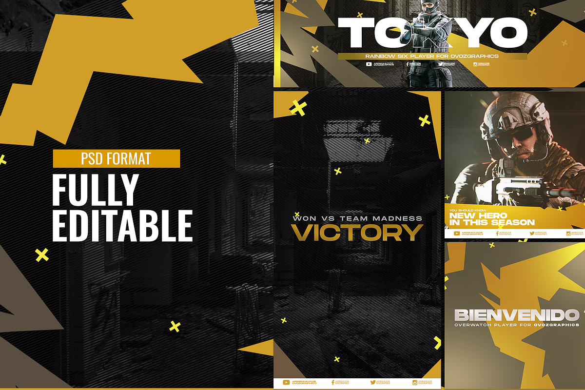 E- Sports Social Media Template, a Social Media Template by Creathift (Photo 2 of 6)