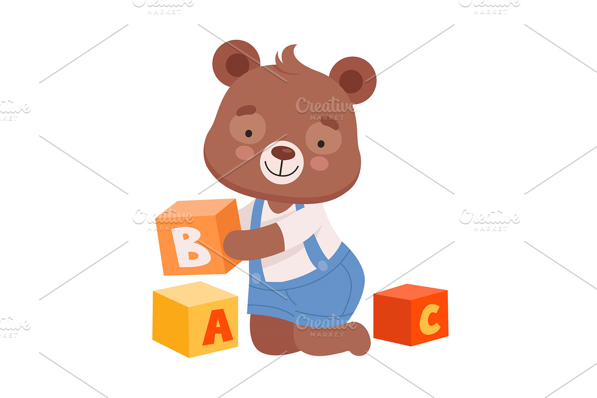 Cheerful Bear Character Wearing, an Animal Illustration by TopVectors