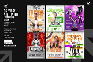06 Friday Night Party Flyer Design, a Flyer Template by Shajib Shikder