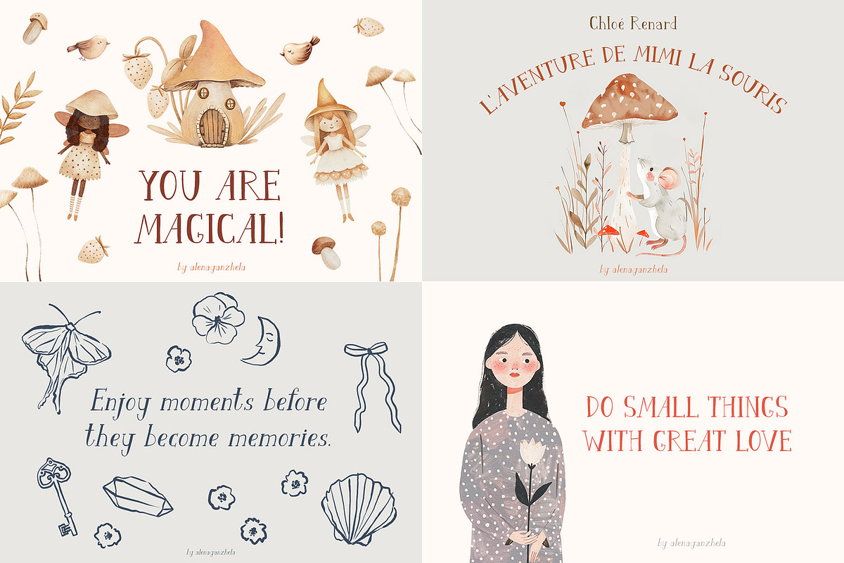 Handwritten FONT BUNDLE, a Handwritten Font by alenaganzhela (Photo 9 of 22)