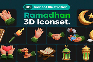 Ramadhan 3D Icons Illustration, an Illustration by Lumina_ui_ux202