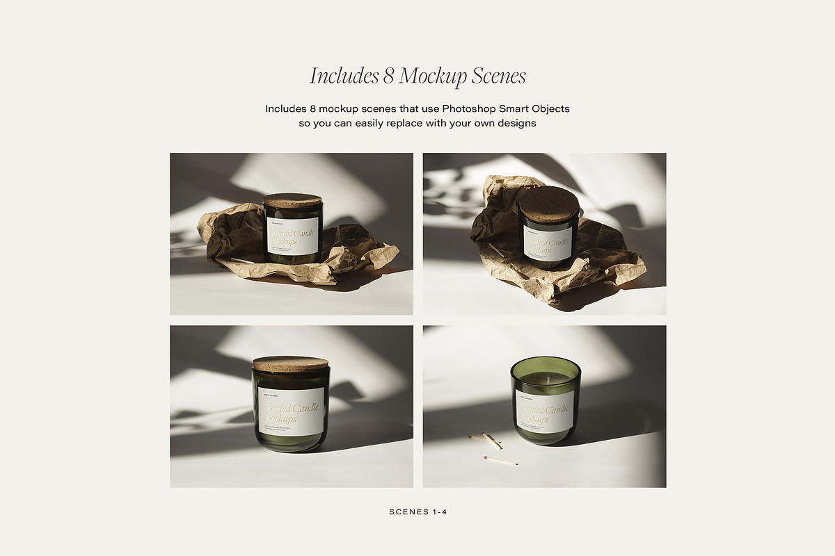 Glass Candle Mockup, a Packaging Mockup by Wildfield Studio (Photo 2 of 7)