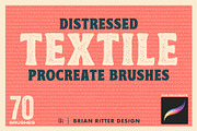 Distressed Textile Procreate Brushes, a Brush Add-On by Brian Ritter Design (Thumbnail 1 of 9)