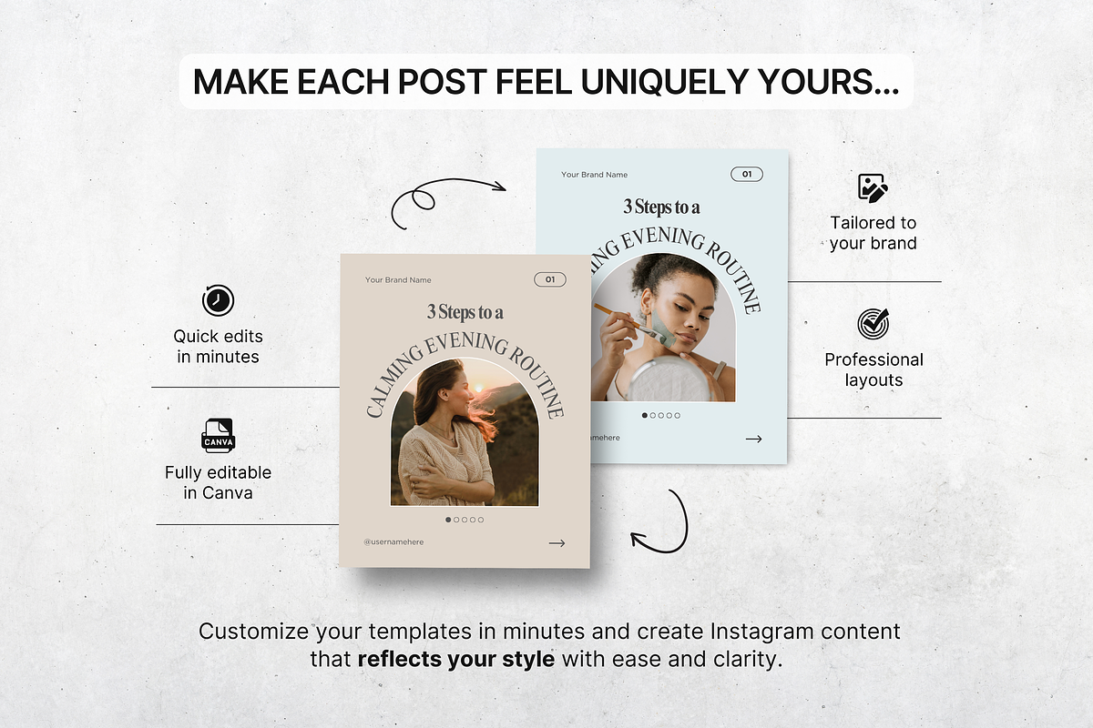 Wellness Carousel Instagram Posts, a Social Media Template by DigiPax (Photo 8 of 11)