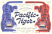 Pacific Tiger Retro Script, a Font by Fenotype (Thumbnail 1 of 13)