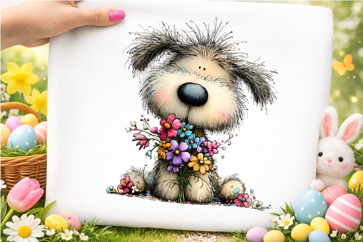 Whimsical Spring Dogs Clipart Bundle, an Illustration by GatewayDesign (Photo 5 of 5)