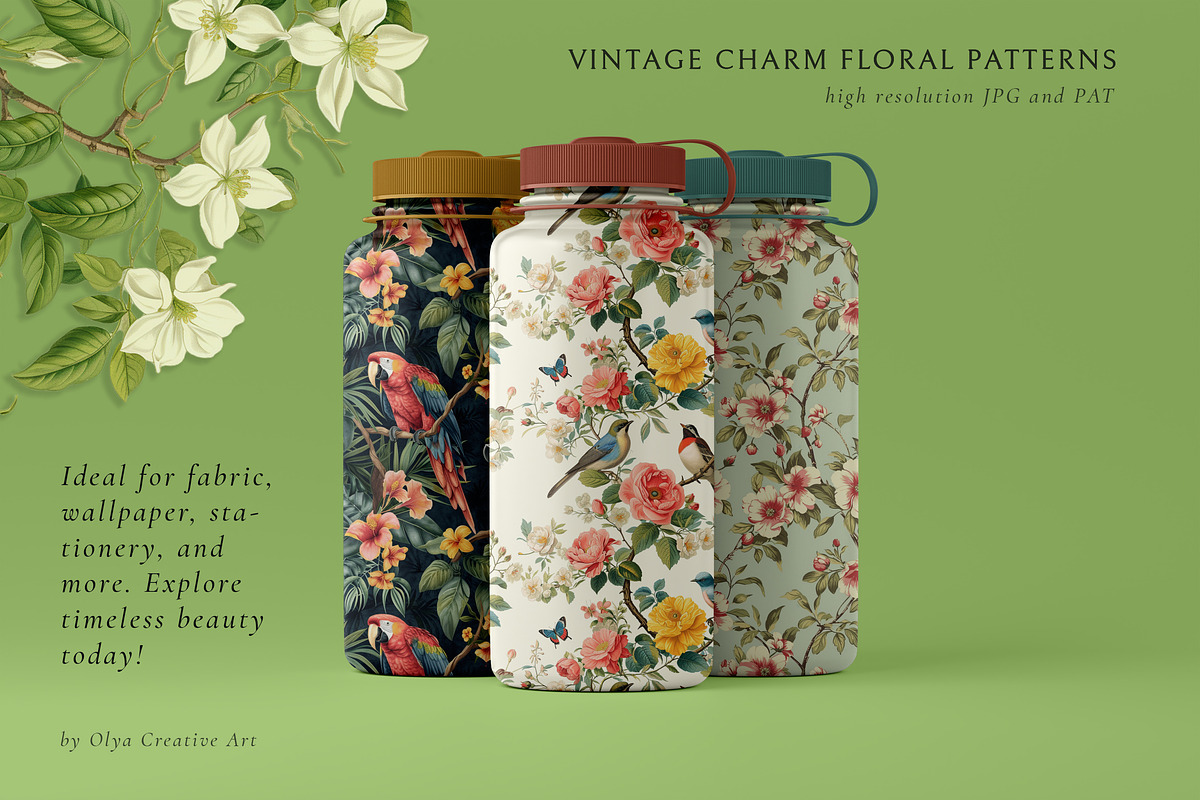 Chinoiseries Toile Seamless Patterns, a Pattern Graphic by Olya Creative (Photo 12 of 25)