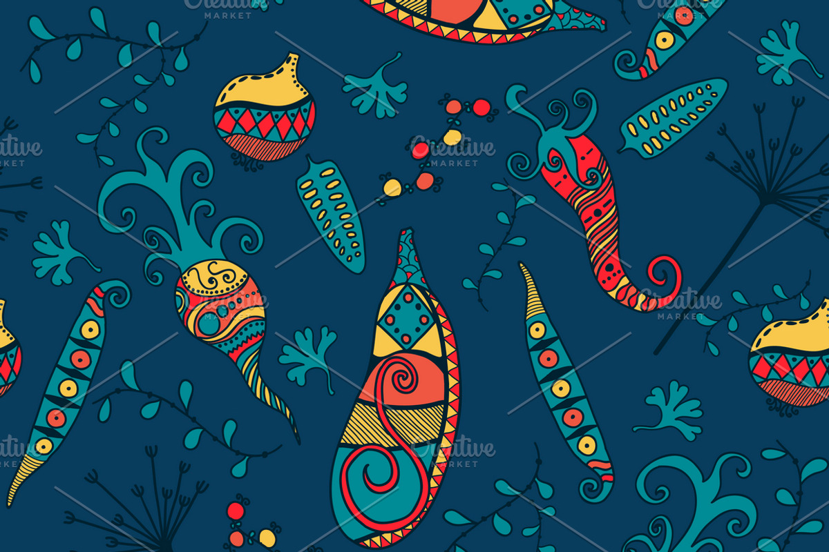 Vegetables Seamless Pattern preview 2