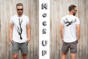 T-shirt mock up (front and back) # 1, a Shirt Mockup by Arfis (Thumbnail 1 of 7)