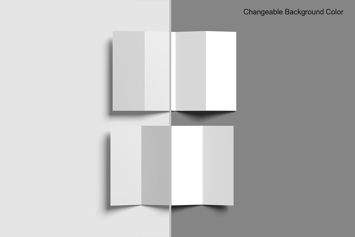 Four-Fold (4 fold) Brochure Mockups, a Books & Magazine Mockup by Lxadesign (Photo 9 of 14)