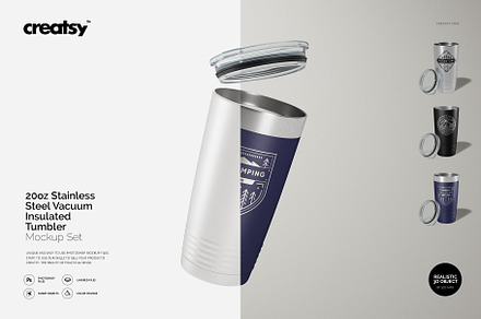20oz Stainless Steel Tumbler Mockup, a Cups & Container Mockup by creatsy5