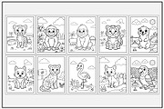 Zoo Animals Coloring Pages for Kids, an Animal Illustration by Lamia Emad (Thumbnail 3 of 5)