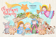 Christmas Nativity, an Animal Illustration by helloPAPER (Thumbnail 1 of 2)