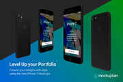 Iphone 7 Mockup Angled Black, an iPhone Mockup by mockuptain (Thumbnail 5 of 7)