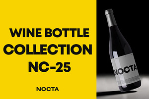 Wine Bottle Mockup Collection NC-25