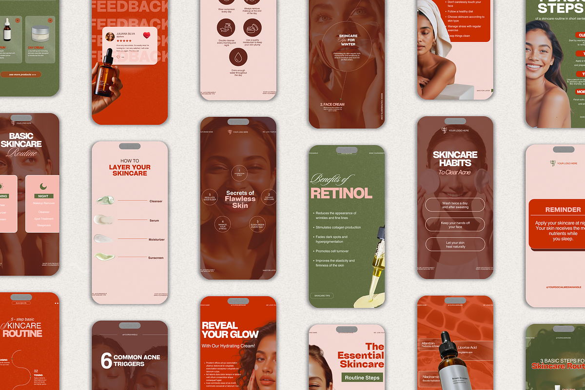 Skincare coach - Instagram Templates, a Social Media Template by My Template Studio (Photo 5 of 25)