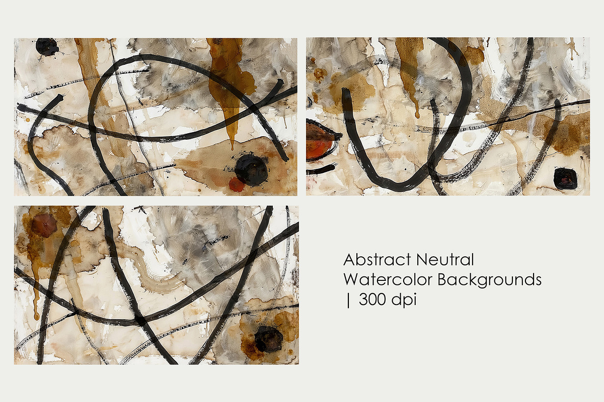 Abstract Neutral Watercolor, a Decorative Illustration by StockVerse Creative (Photo 1 of 4)