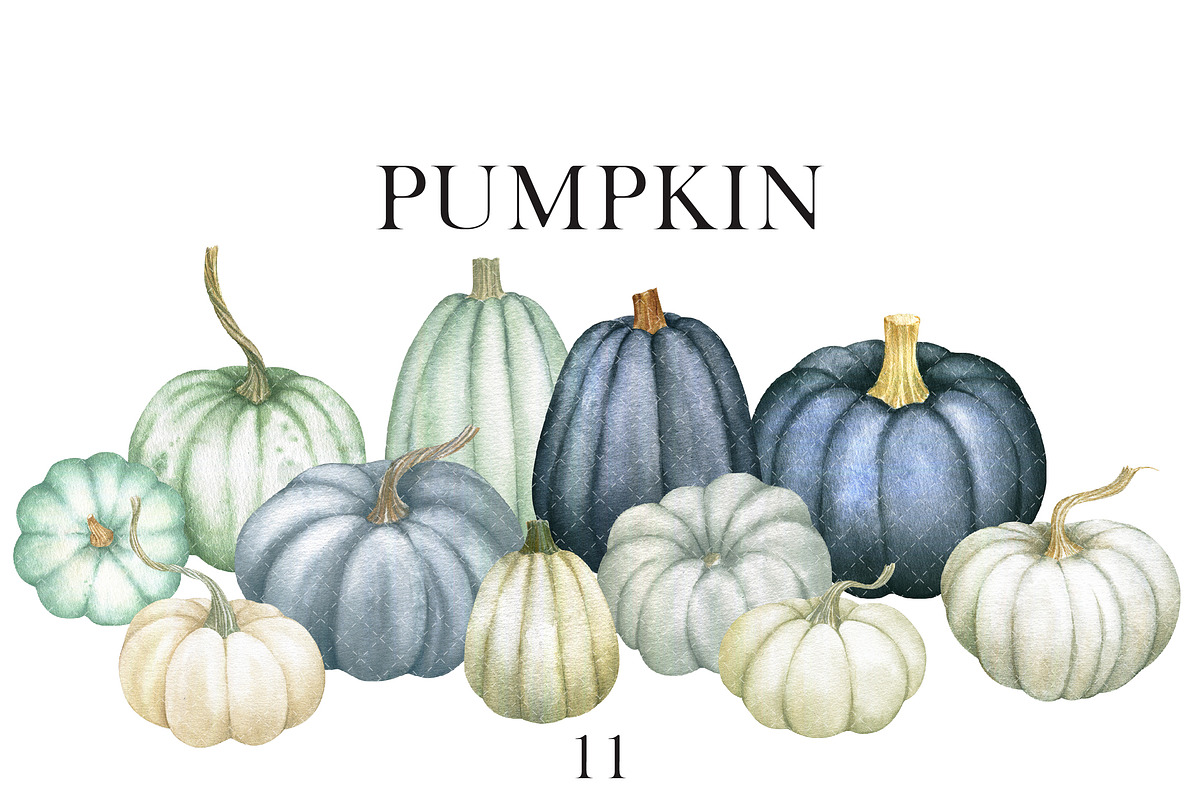 Dusty Pumpkin Watercolor Clipart, a Decorative Illustration by Watercolor Clipart (Photo 1 of 3)