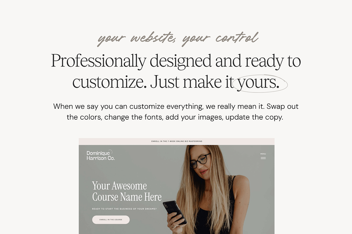 Showit Website Template | Dominique, a Websites & App Template by Create with Danielle (Photo 4 of 5)