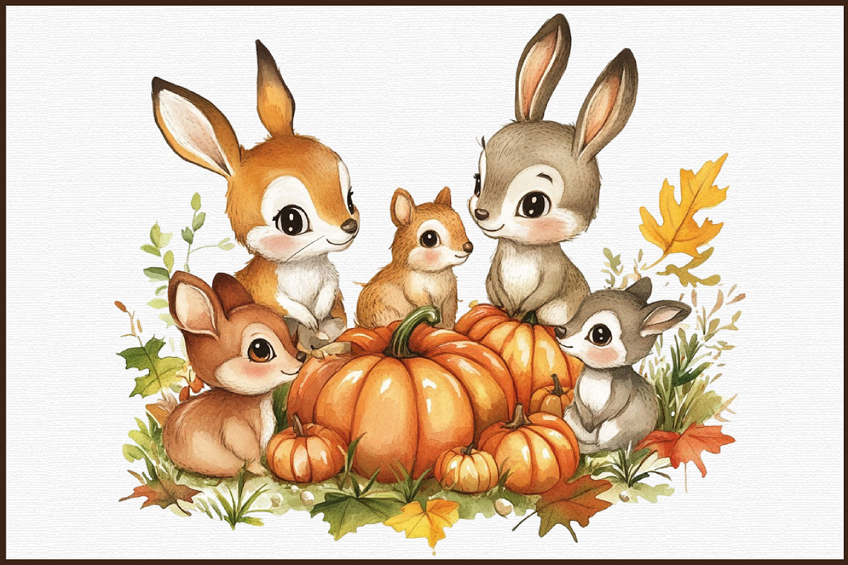 Watercolor Autumn Forest Clipart, an Illustration by Sublimation Artist (Photo 3 of 6)