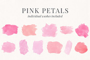 Pink Petals Watercolor Clip Art, a Texture Graphic by Chelsea Bromley (Thumbnail 4 of 4)