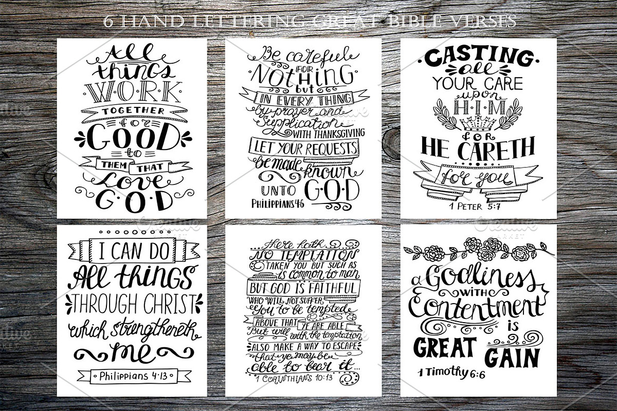BUNDLE 60 Great Bible Verses, an Illustration by Ola-la-la (Photo 2 of 17)