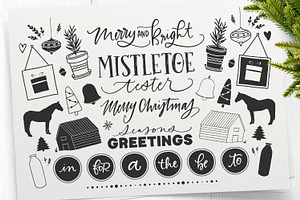 Christmas Farmhouse Lettering Kit 2