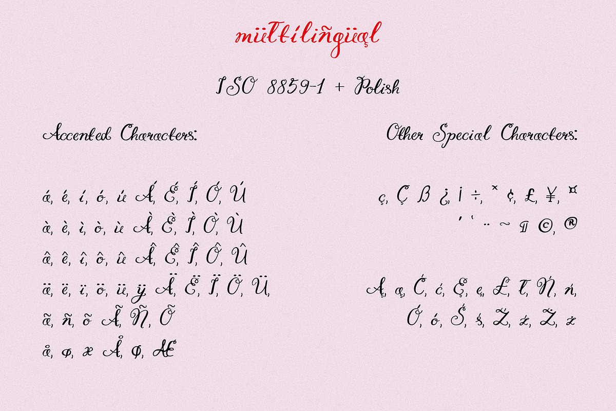 Whimsy Amore Handdrawn Ligatures, a Handwritten Font by SunnyAfternoons (Photo 8 of 12)