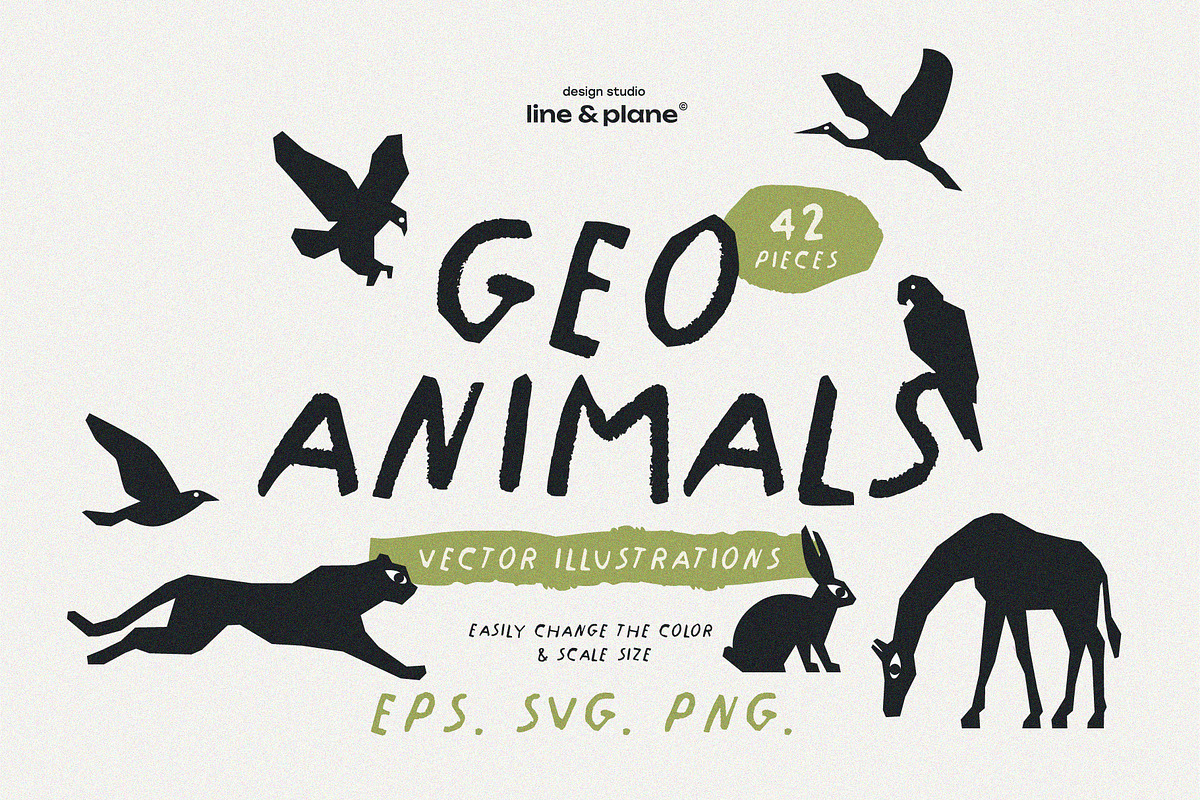 Geometric Animals | Cut-out Vectors, an Object Graphic by line & plane (Photo 1 of 8)