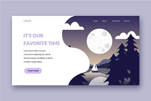 Night - Banner & Landing Page