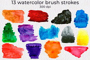 Watercolor brush stroke clipart, a Texture Illustration by AnastasiaWatercolor (Thumbnail 3 of 9)