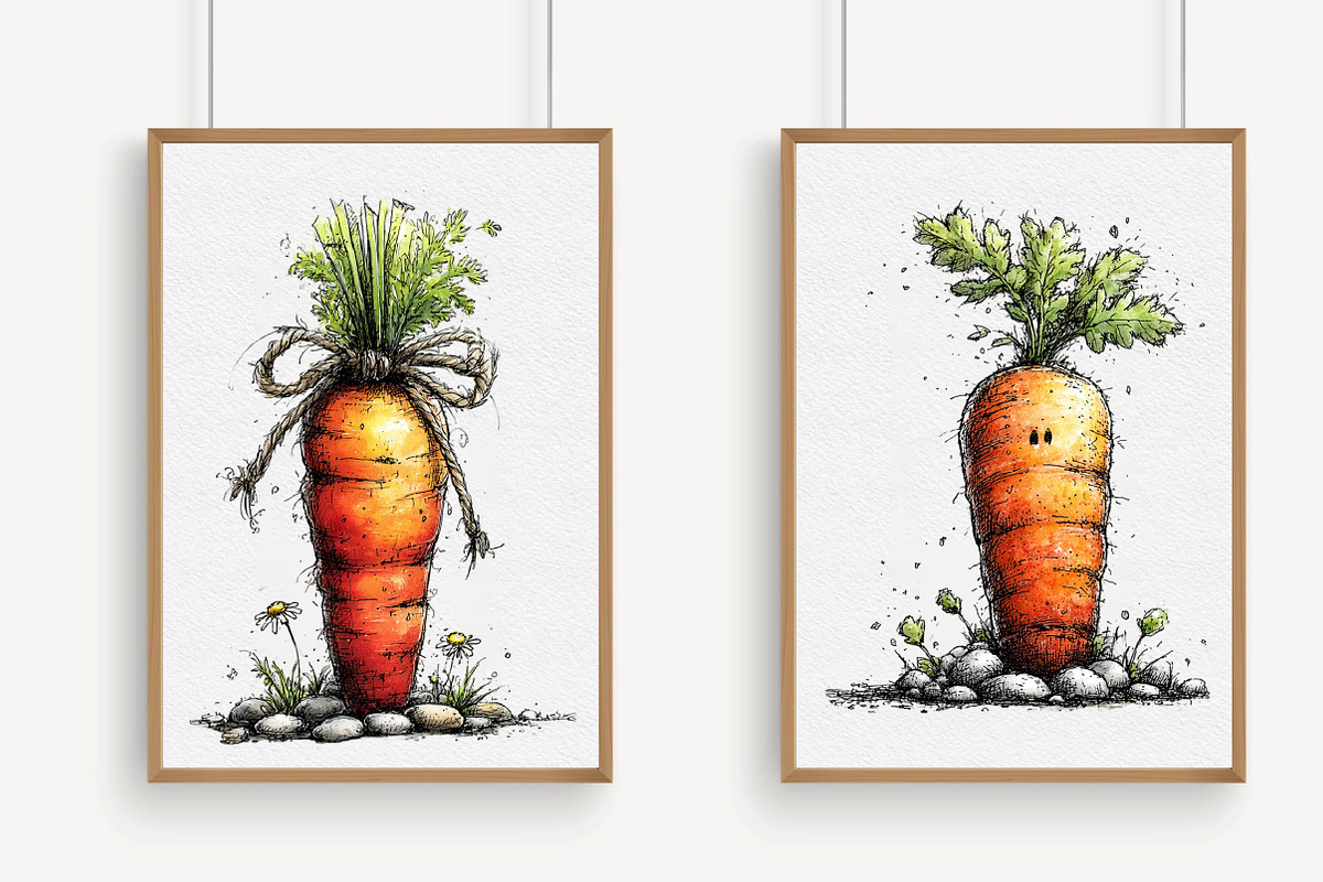 Cute Easter Carrot Clipart Png, an Illustration by Libby Wishes (Photo 4 of 6)