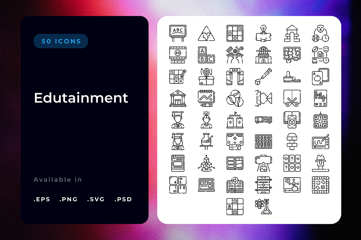 Edutainment Icons, an Icon by Wencory