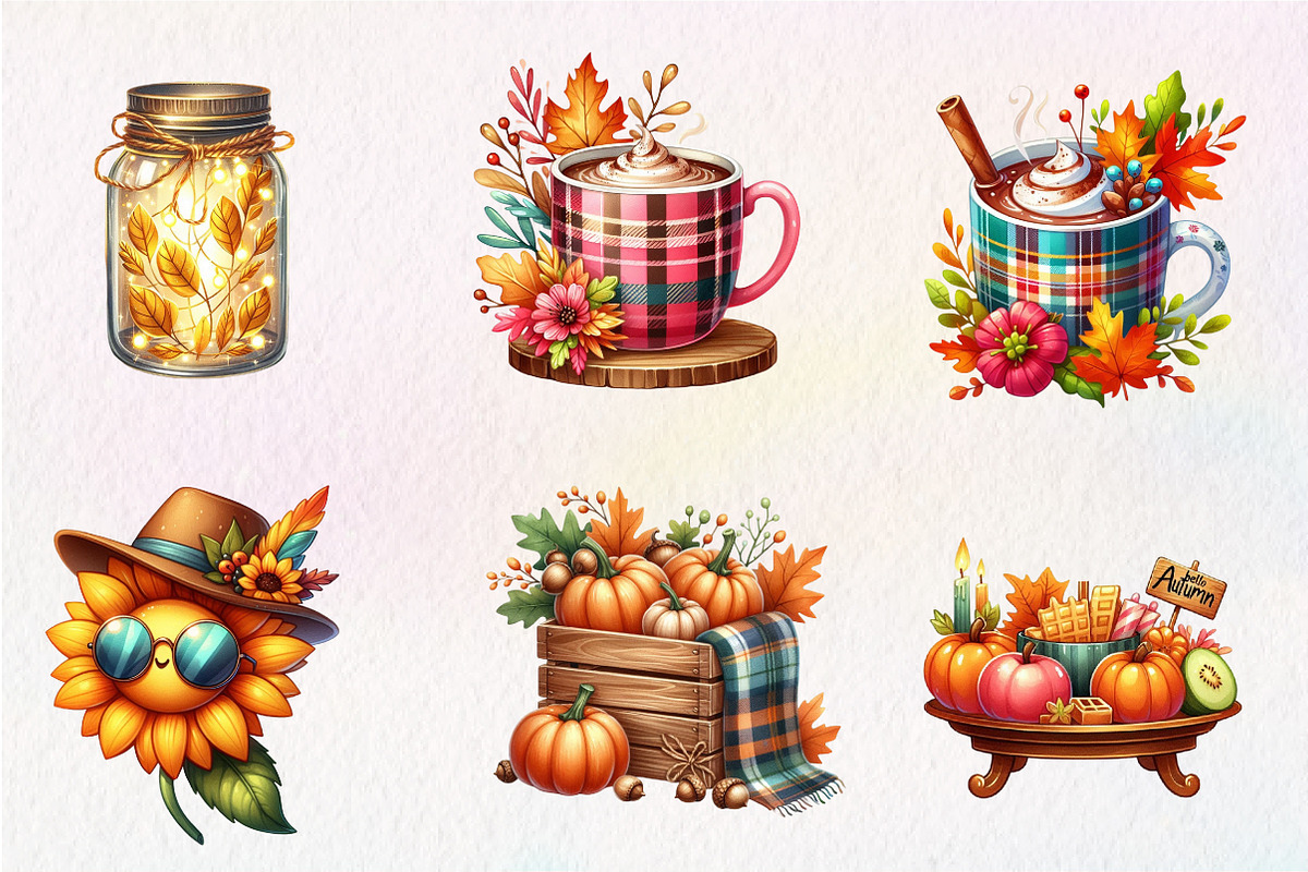 Autumn Fall Sublimation Clipart, an Illustration by CreationArt (Photo 4 of 6)